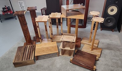 HiFi display tables, stands, etc as shown